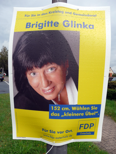 FDP Brigitte Glinka: 152cm. Wählen Sie das “kleinere Übel”