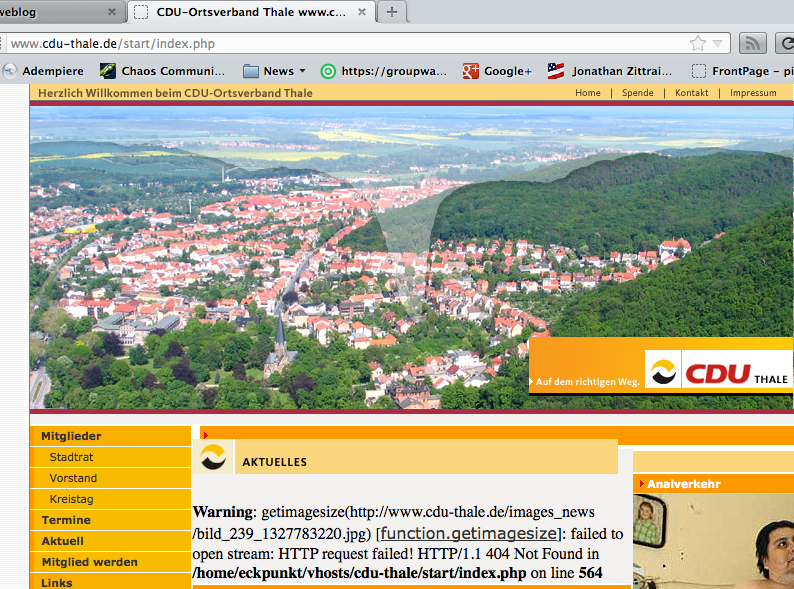 CDU Thale Homepage