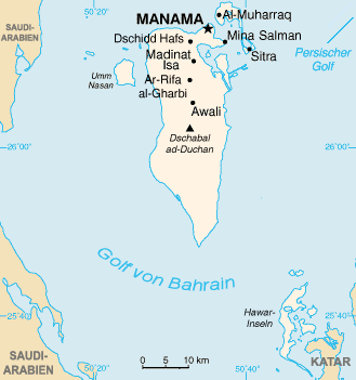 Karte von Bahrein