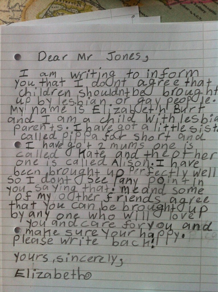 Elizabeth's letter to Mr. Jones