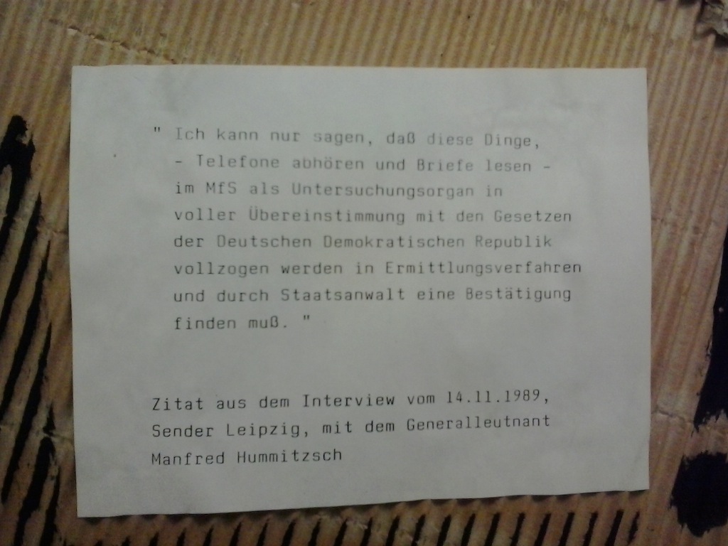 Stasi gestern und heute