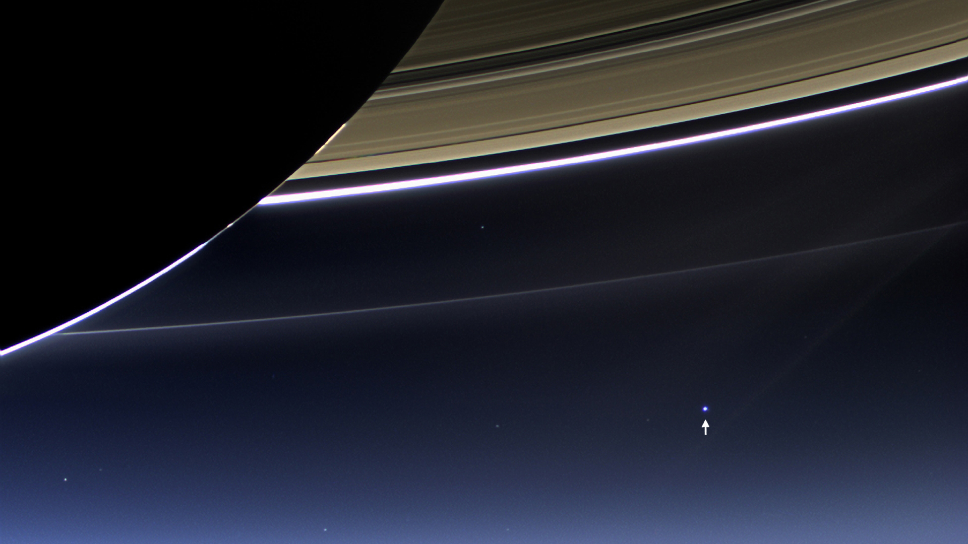 Erde vom Saturn aus